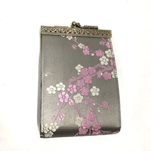 Cathayana Credit Card Purse Pink Cherry Blossom Floral Accordion-Style